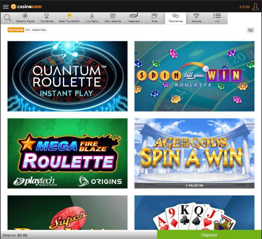 Casino.com Desktop preview 1