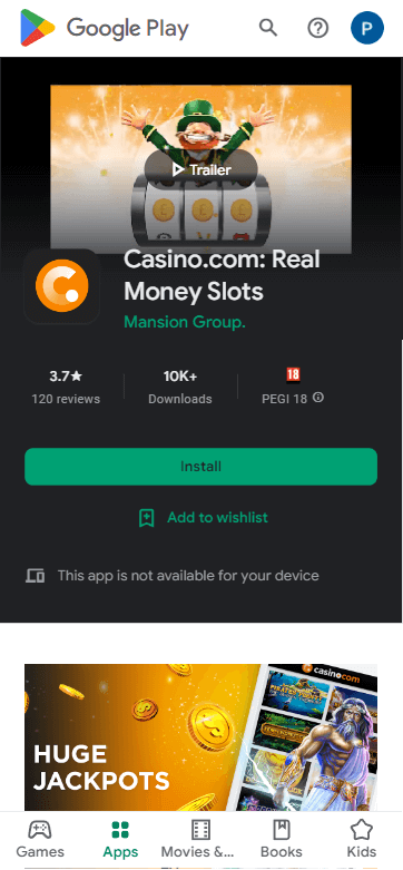 Casino.com App preview 2