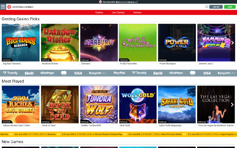 Genting Casino To Games Preview