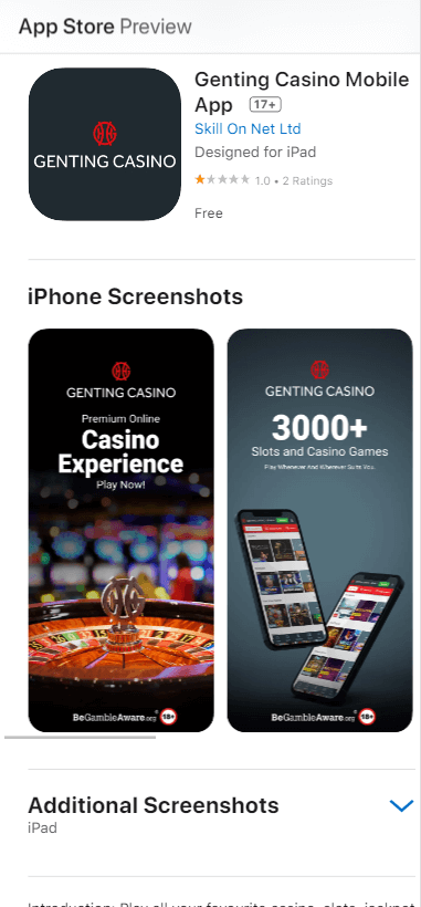 Genting Casino App preview 1
