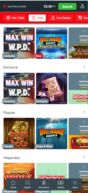 Genting Casino Mobile Preview 1