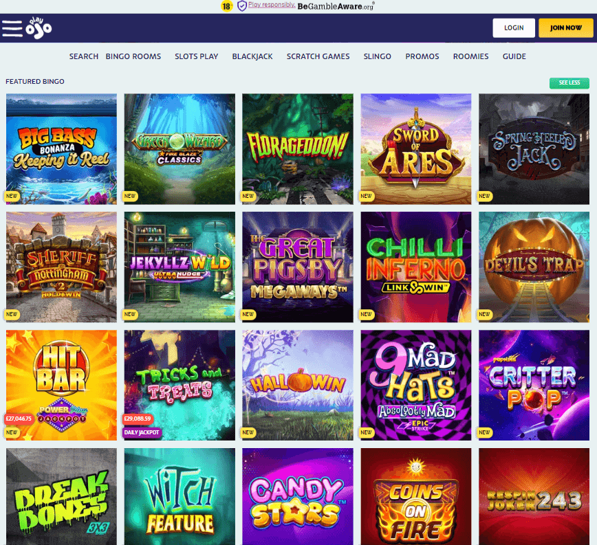 PlayOJO Casino Desktop preview 1