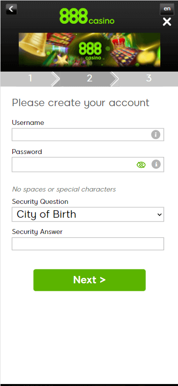 888Casino Registration Process Image 2