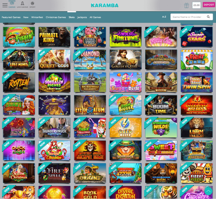 Karamba Casino Desktop preview 1