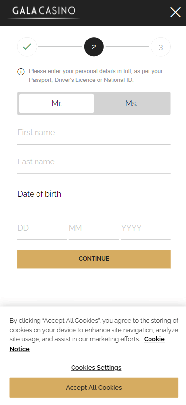 Gala Casino Registration Process Image 2