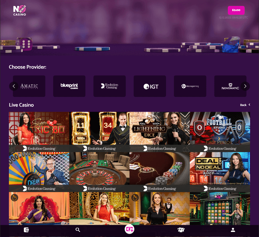 No Bonus Casino Desktop preview 1