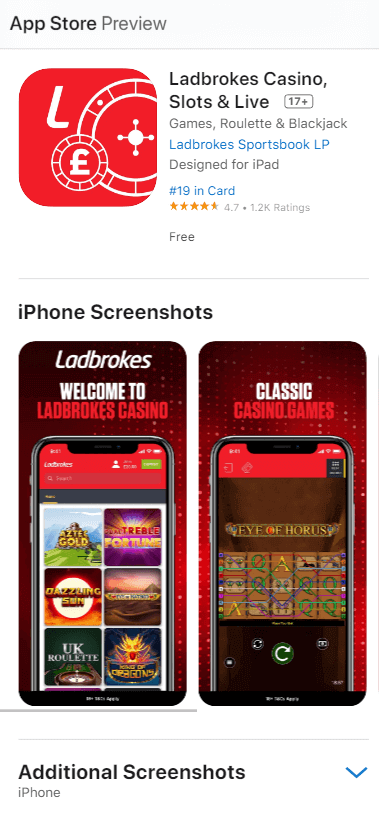 Ladbrokes Casino App preview 1