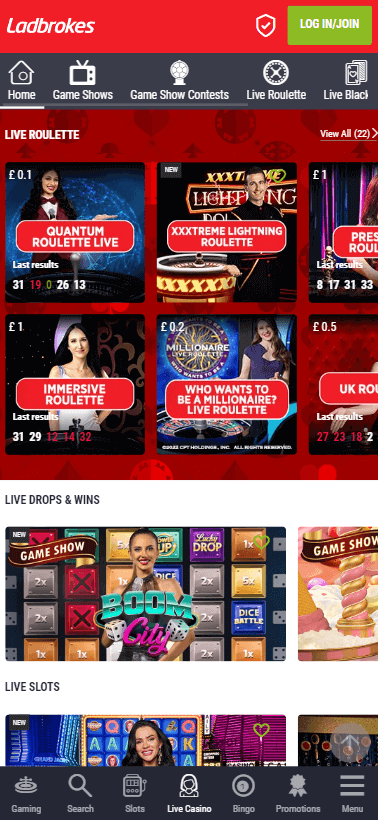 Ladbrokes Casino Mobile Preview 2
