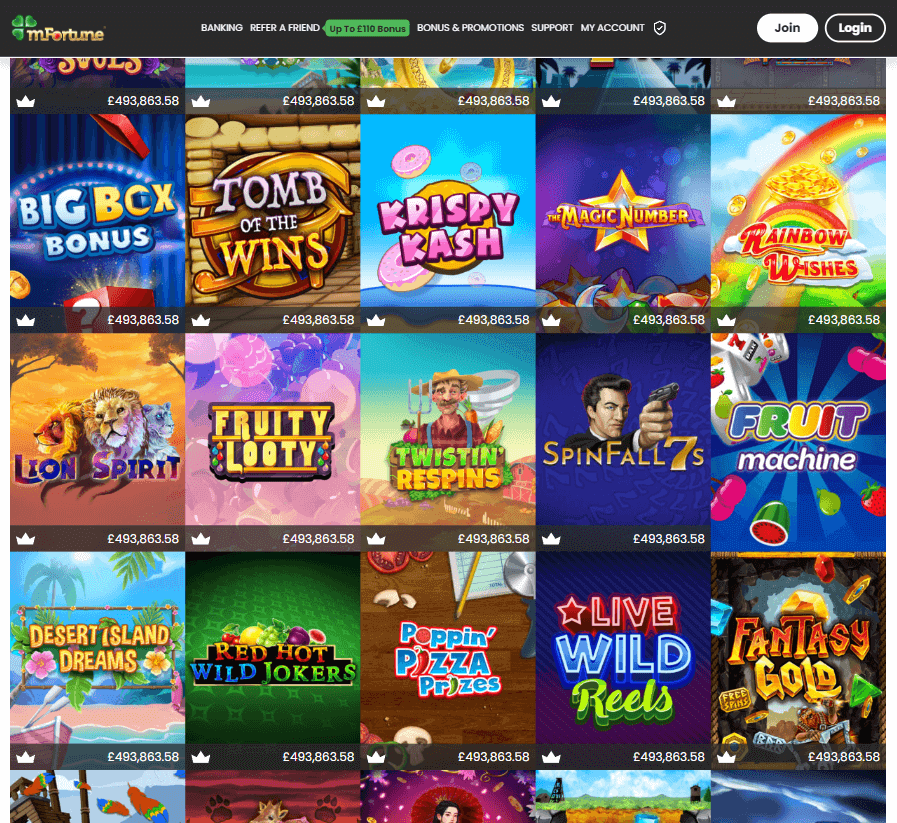 mFortune Casino Desktop preview 1