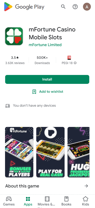 mFortune Casino App preview 2