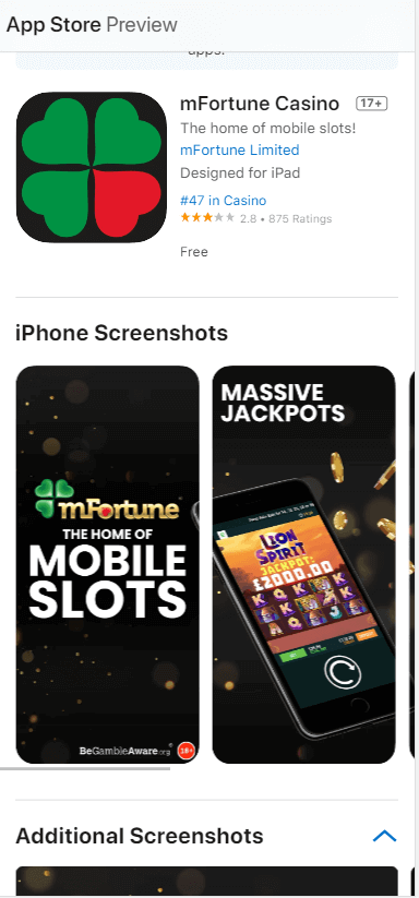 mFortune Casino App preview 1