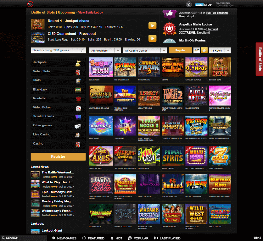 Videoslots Casino Desktop preview 1
