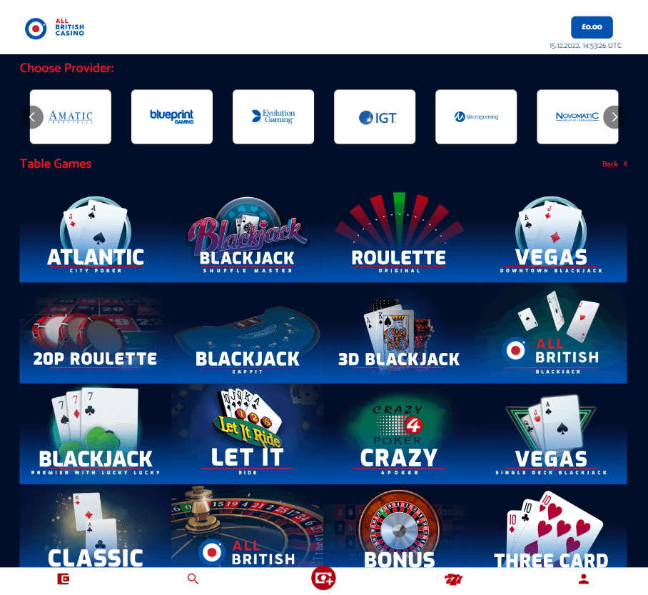 All British Casino Desktop preview 2