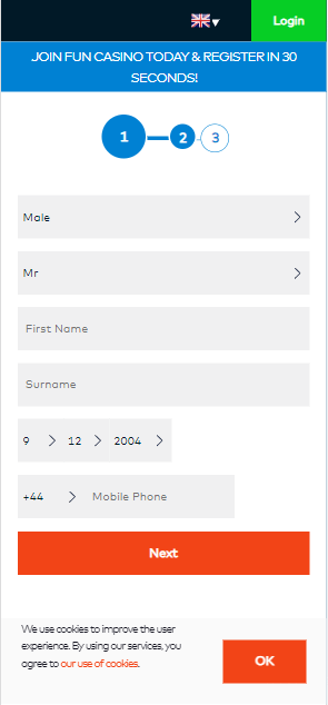 Fun Casino Registration Process Image 2