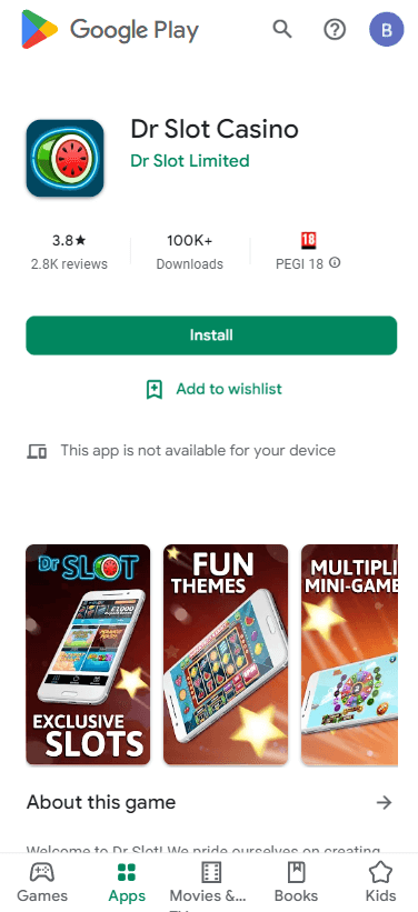 Dr Slot Casino App preview 1