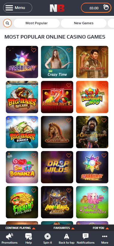 NetBet Casino Mobile Preview 1