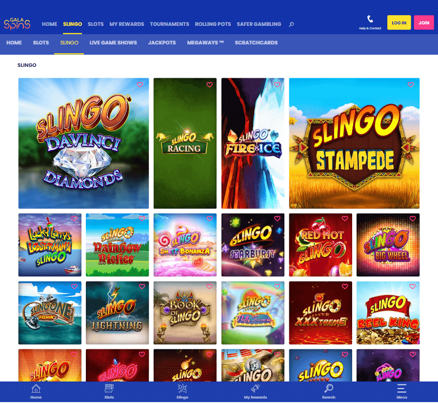 Gala Spins Casino Desktop preview 2