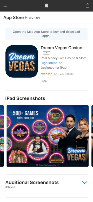 Dream Vegas Casino App preview 2