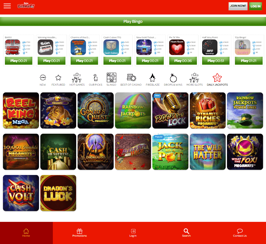 Sun Bingo Casino Desktop preview 1