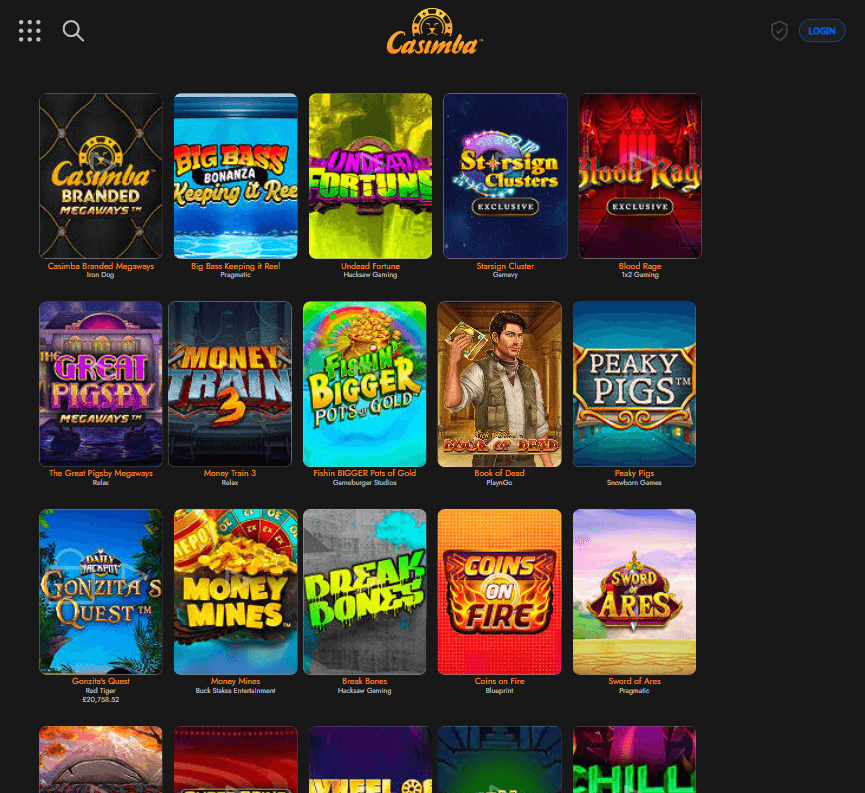 Casimba Casino Desktop preview 1