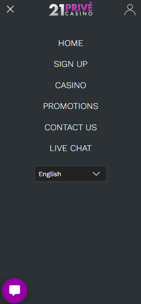 21-prive-casino-mobile-preview-menu