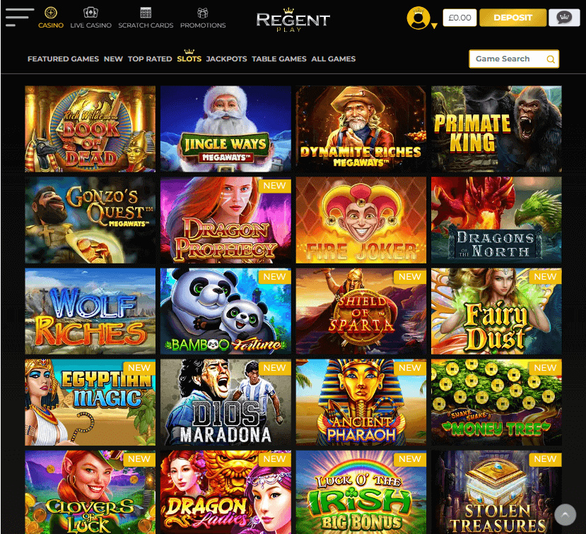 Regent Play Casino Desktop preview 2