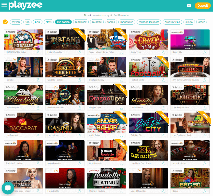 Playzee Casino Desktop preview 1