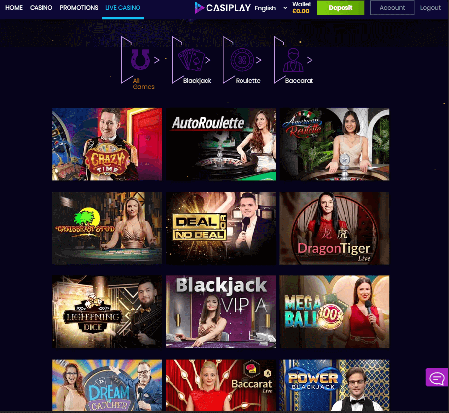 Casiplay Casino Desktop preview 2