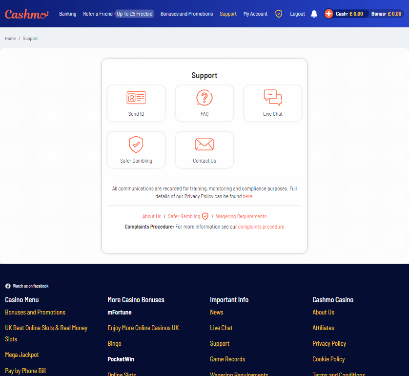 Cashmo Casino Desktop preview 1