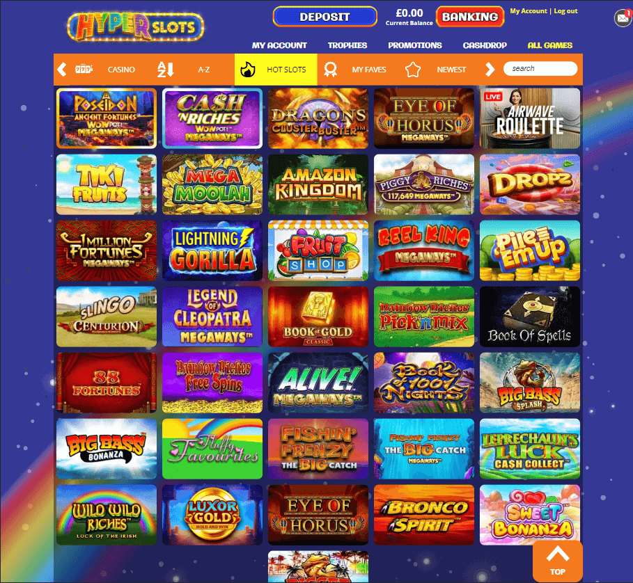 Hyper Slots Casino Desktop preview 1