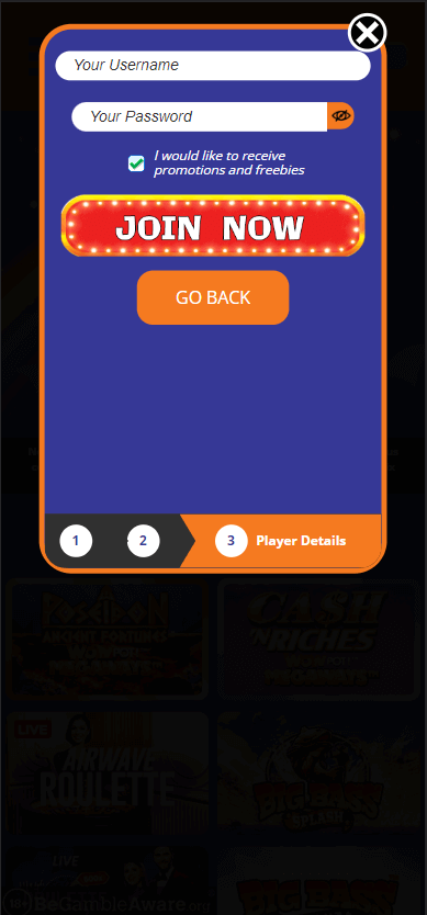 Hyper Slots Casino Registration Process Image 3