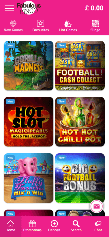Fabulous Bingo Casino mobile preview 2