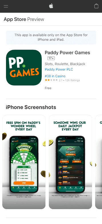 Paddy Power Games App preview 1