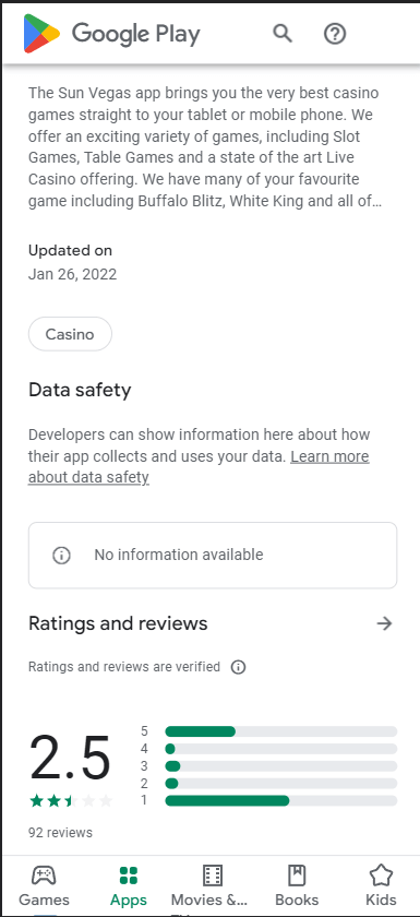 The Sun Vegas Casino App preview 2