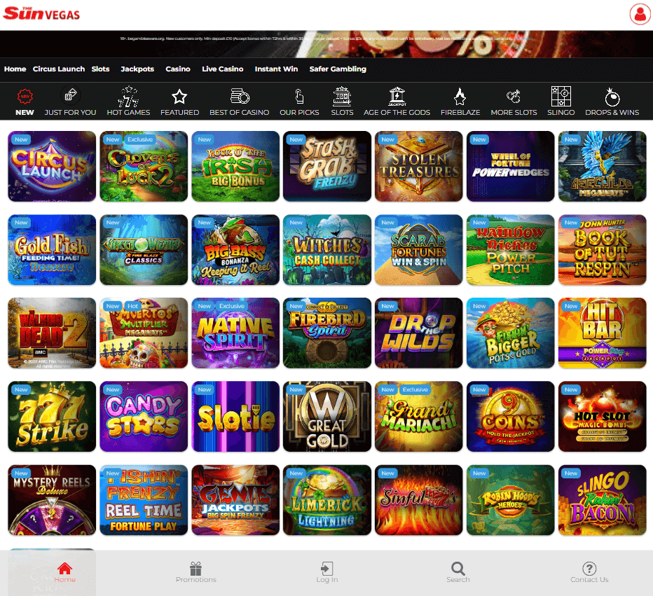 The Sun Vegas Casino Desktop preview 2