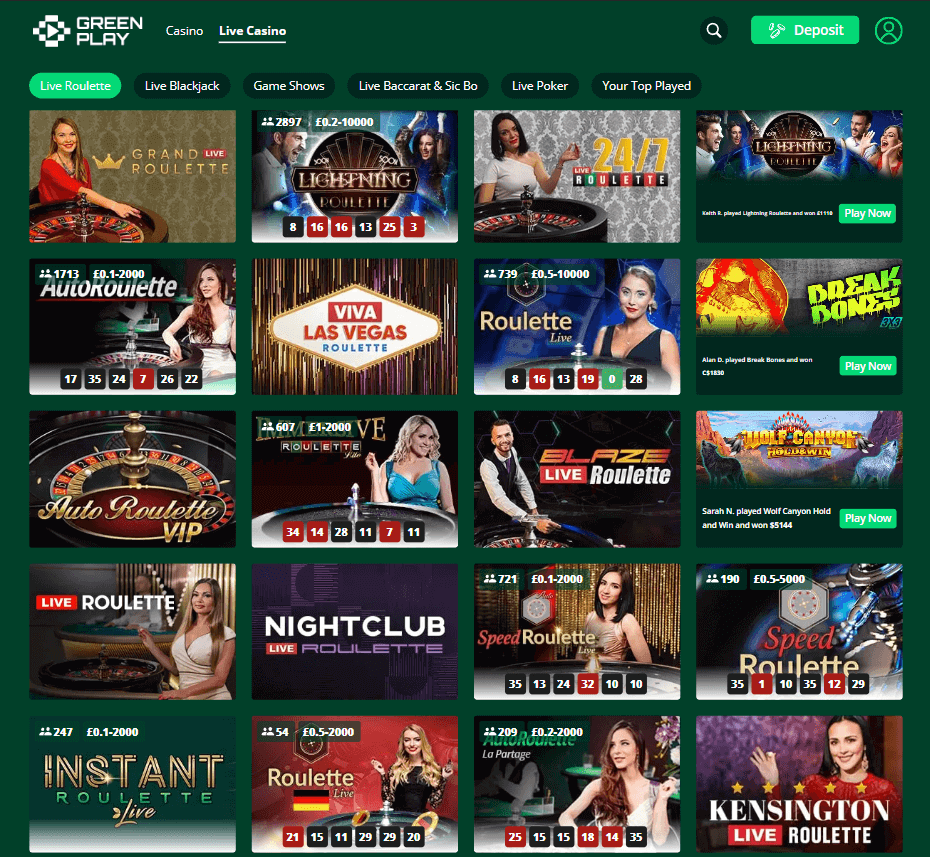 GreenPlay Casino Desktop preview 2