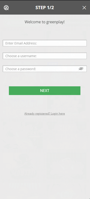 GreenPlay Casino Registration Process Image 1