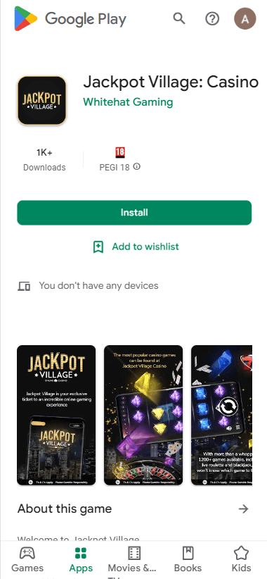 Jackpot Village Casino App preview 1