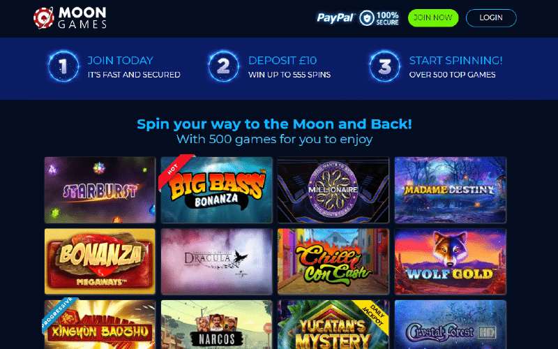 Moon Games Website Preview