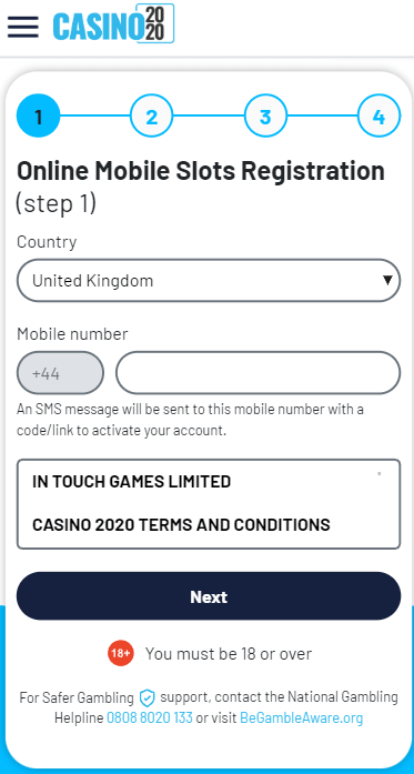 Casino 2020 Registration Process Image 1
