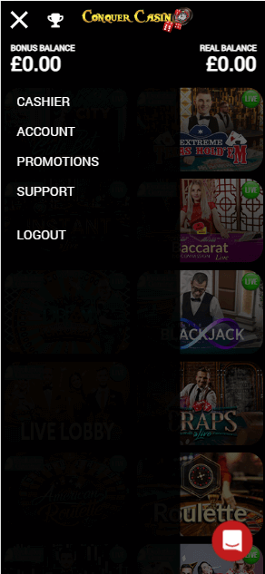 conquer-casino-mobile-layout-menu-bar