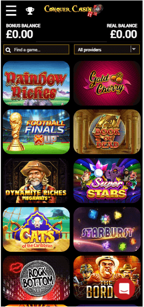 Conquer Casino Mobile Preview 2