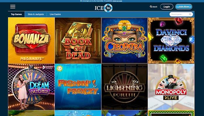 Ice36 Casino top games preview