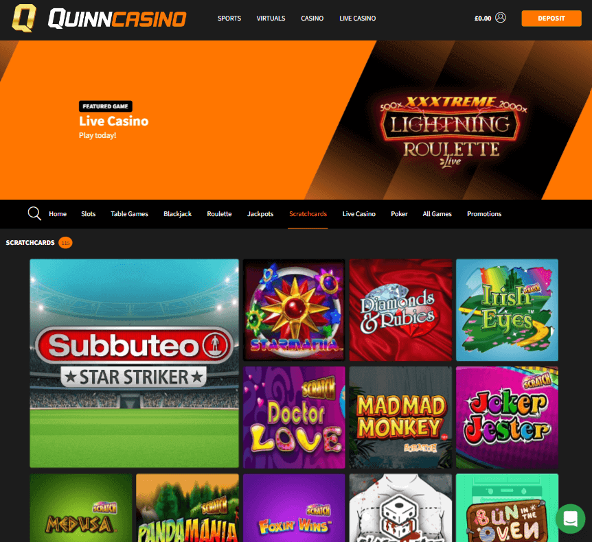 QuinnBet Casino Desktop preview 2