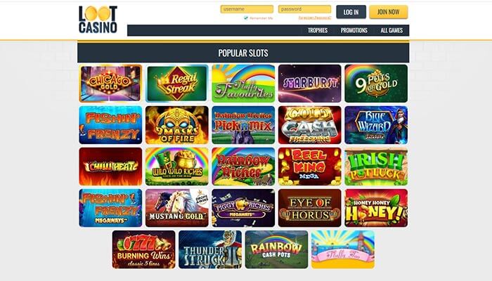 Loot Casino Popular slots preview