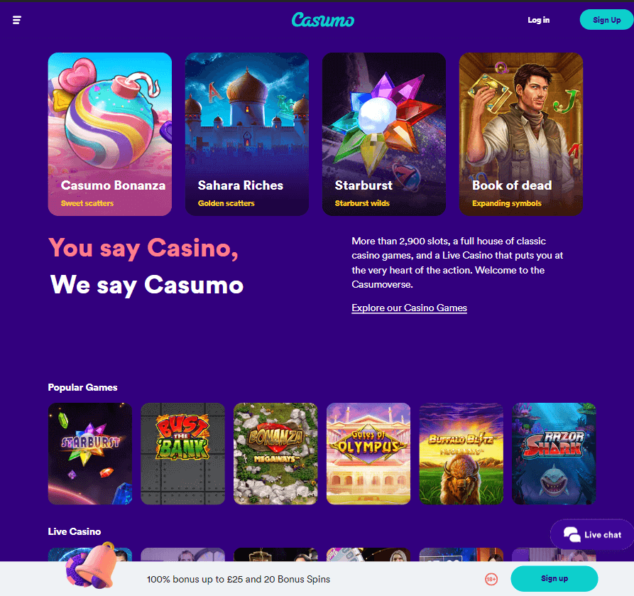 Casumo Casino Desktop preview 2