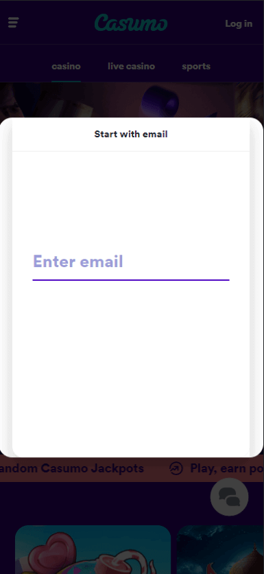 Casumo Casino Registration Process Image 10