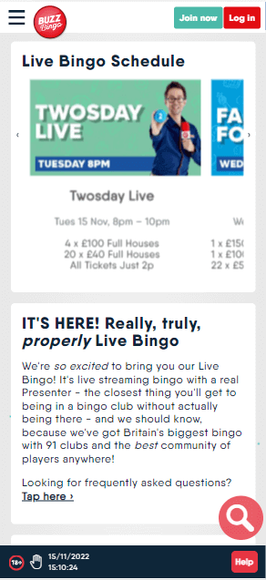 Buzz Bingo Mobile Preview 2