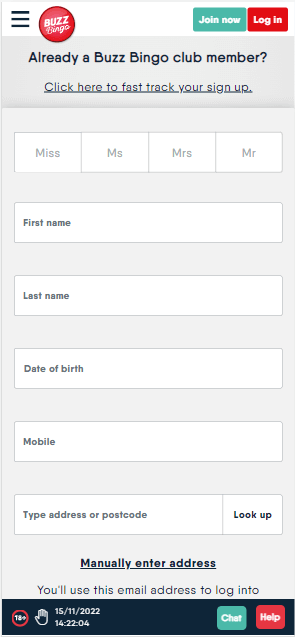 PayPal Bingo Sites Registration Process Image 1