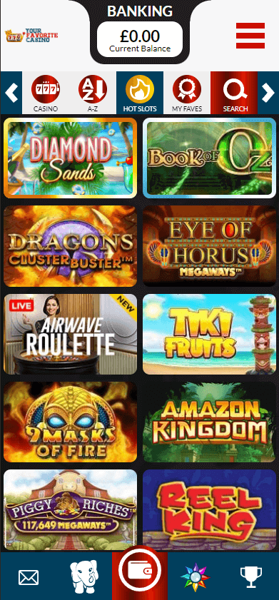 Your Favorite Casino Mobile Preview 1